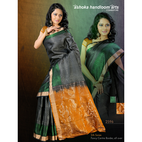 2596 Fancy Centre Border Silk Saree