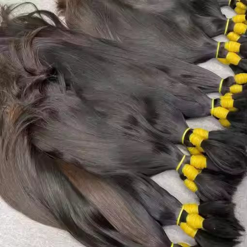 Single Donor Hair Extension  ( 24 to 30 Inch ) Remy Hair Bundles With Double Drown Quality