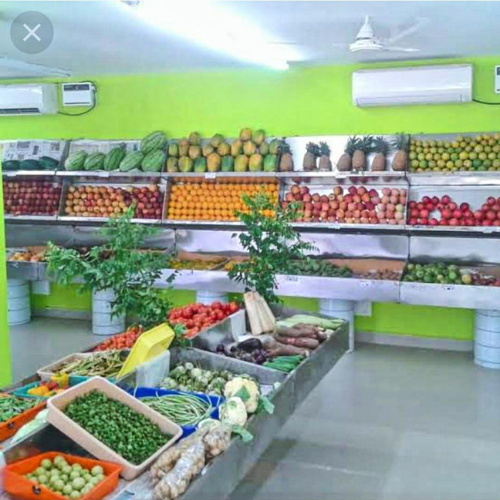SS Vegetable & Fruits Display Stand