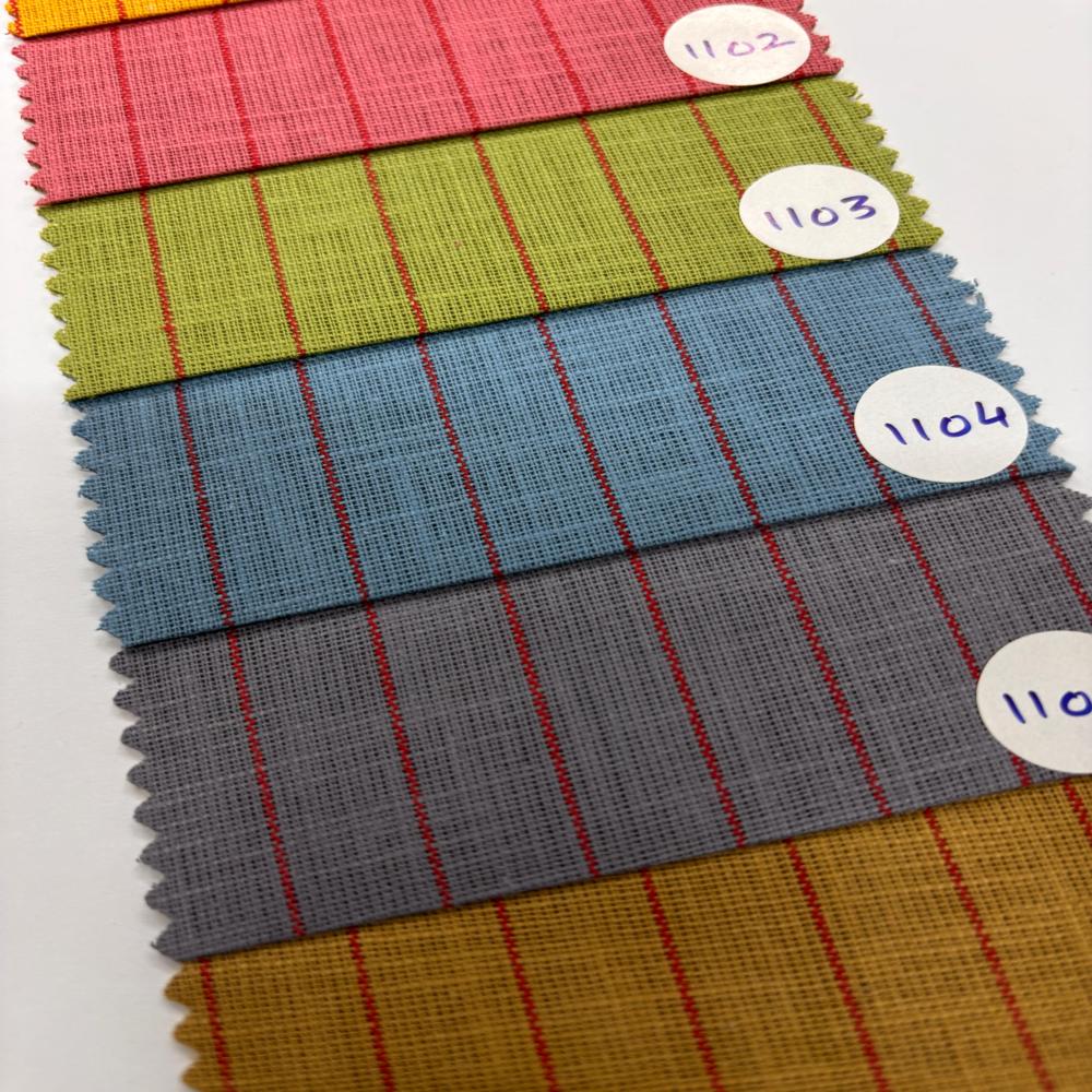 Kesar Linen Cotton Stripe Fabric Width 58