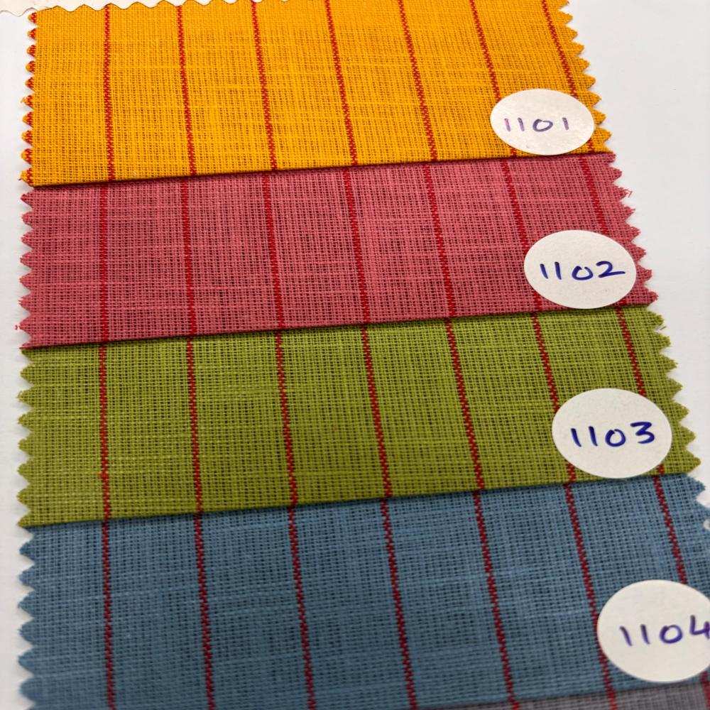 Kesar Linen Cotton Stripe Fabric Width 58