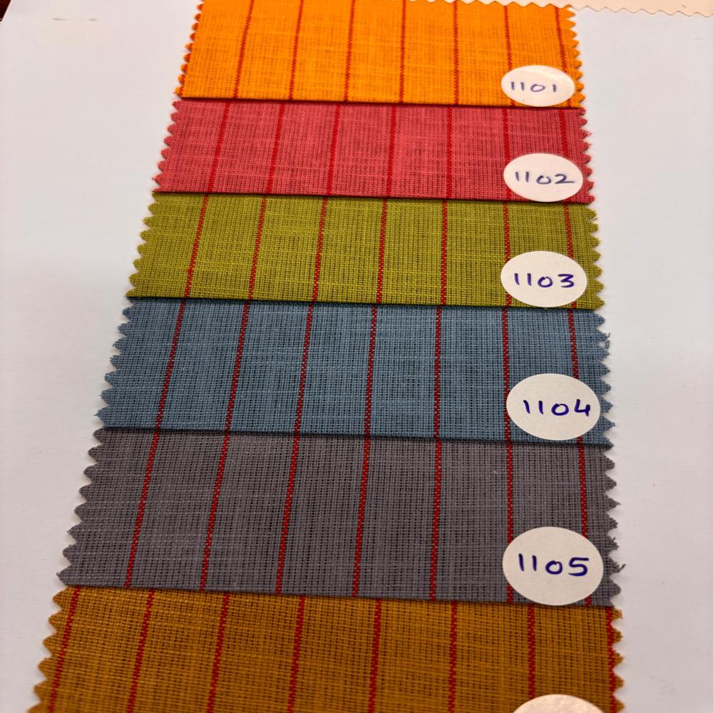 Kesar Linen Cotton Stripe Fabric Width 58