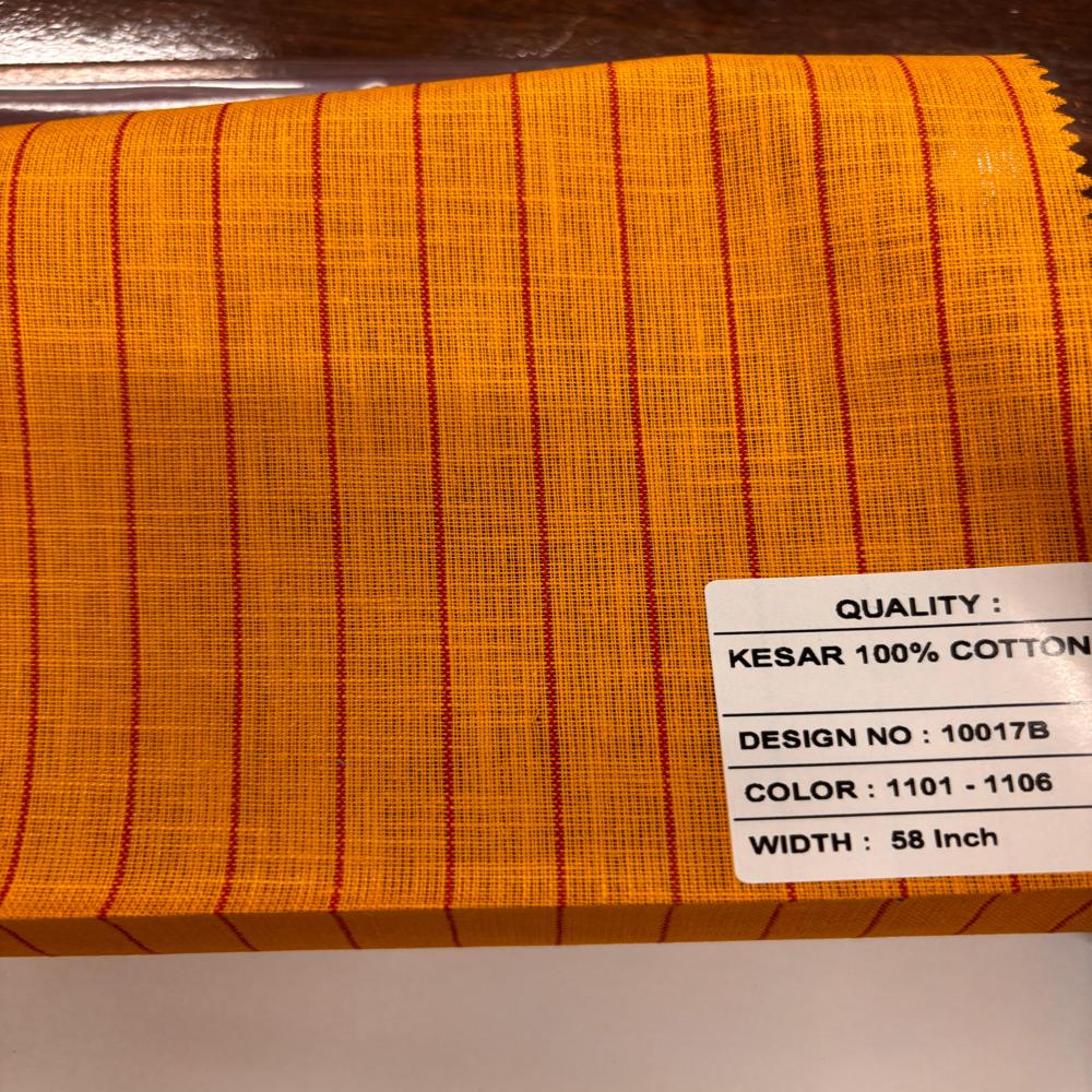 Kesar Linen Cotton Stripe Fabric Width 58