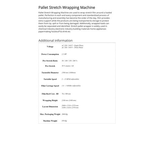 Pallet Stretch Wrapping Machine