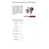 Semi Automatic Labelling Machine