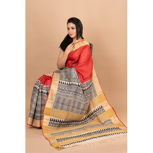 Pure Deshi Bengal Tusser Silk Saree