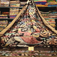 Hand Wax Batik Sarees On Zori Bordered Pure Deshi Bengal Tusser Silk Fabric - Color: Different Available