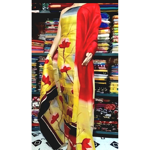 Pure Deshi Bengal Tusser Silk Fabric 2 Pieces Set
