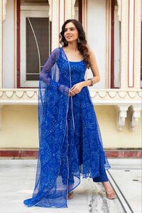 Fancy Printed Kurti - Color: Blue