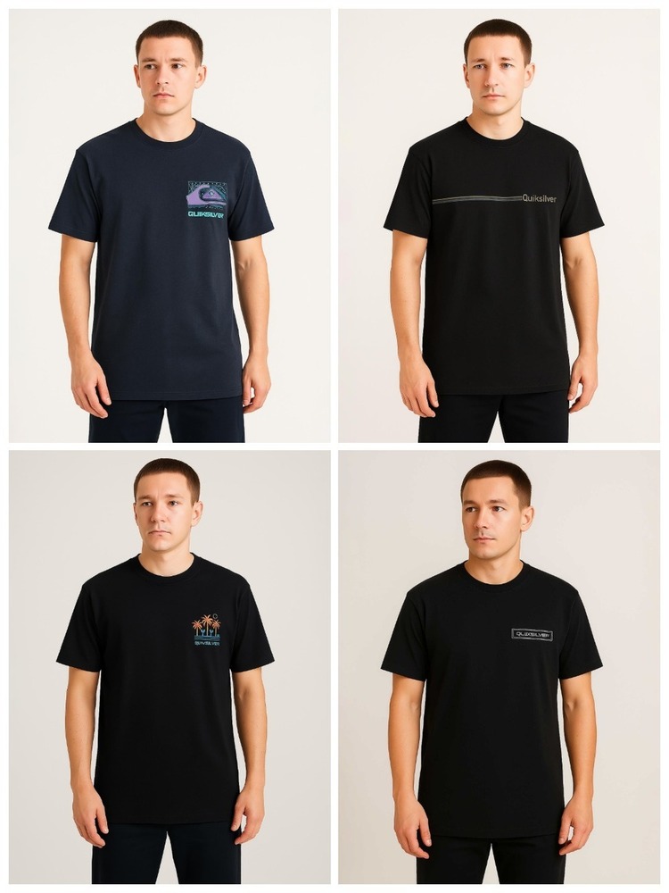 Mens Printed T-Shirt Mixed Black