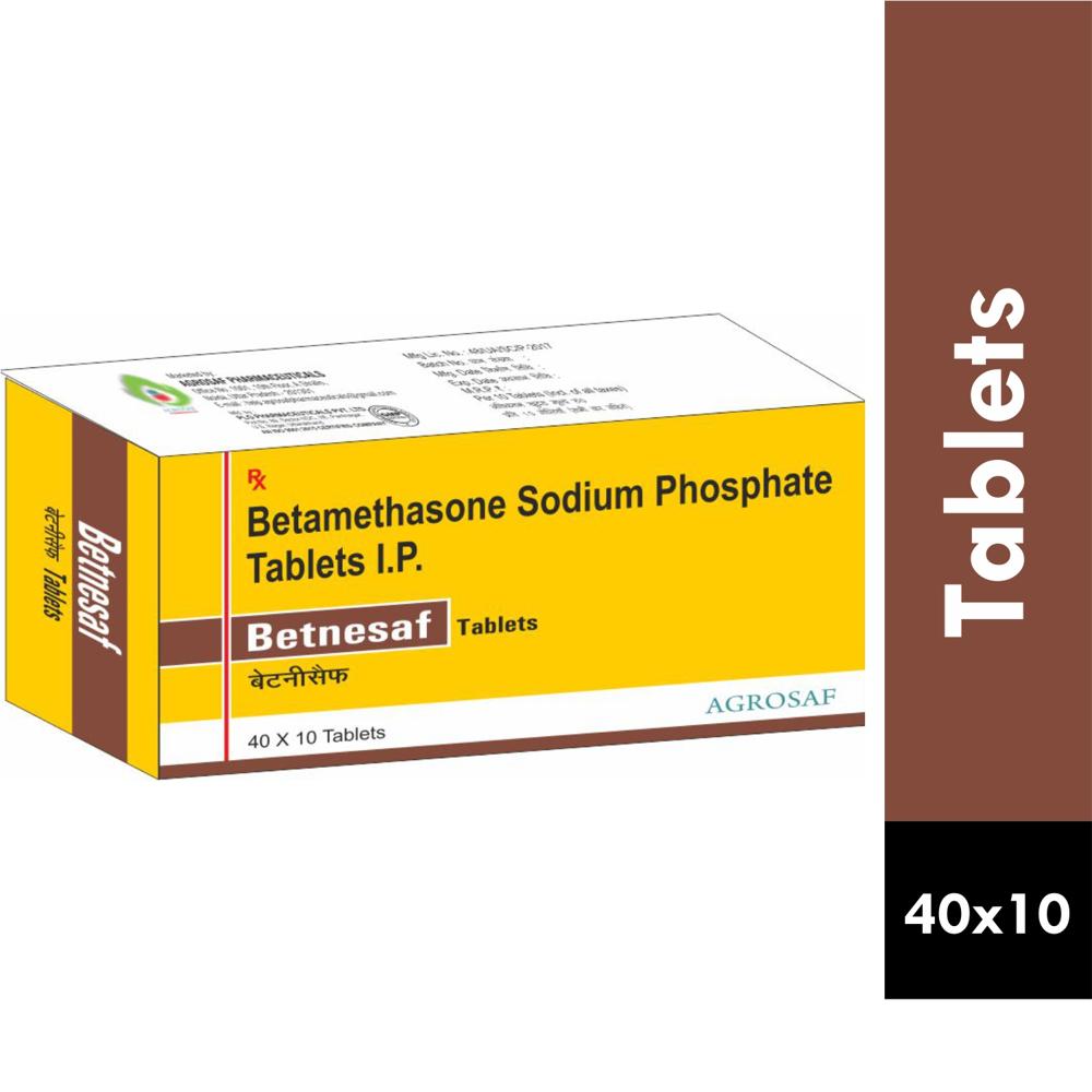 BETNESAF TABLET - Betamethasone 0.5mg COLOUR:ERYTHROSINE SUPRA