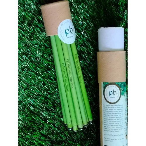 Recycled Paper Seed Pencil With Container - Body Material: Wood
