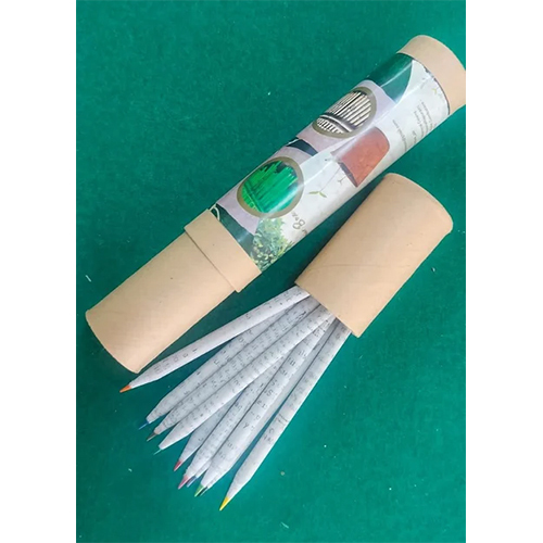 Newspaper Colour Pencil With Container