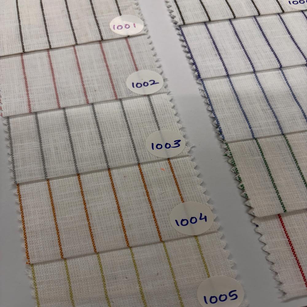 Ethos Linen Cotton Stripe Fabric Width 58 - Attributes: Washable