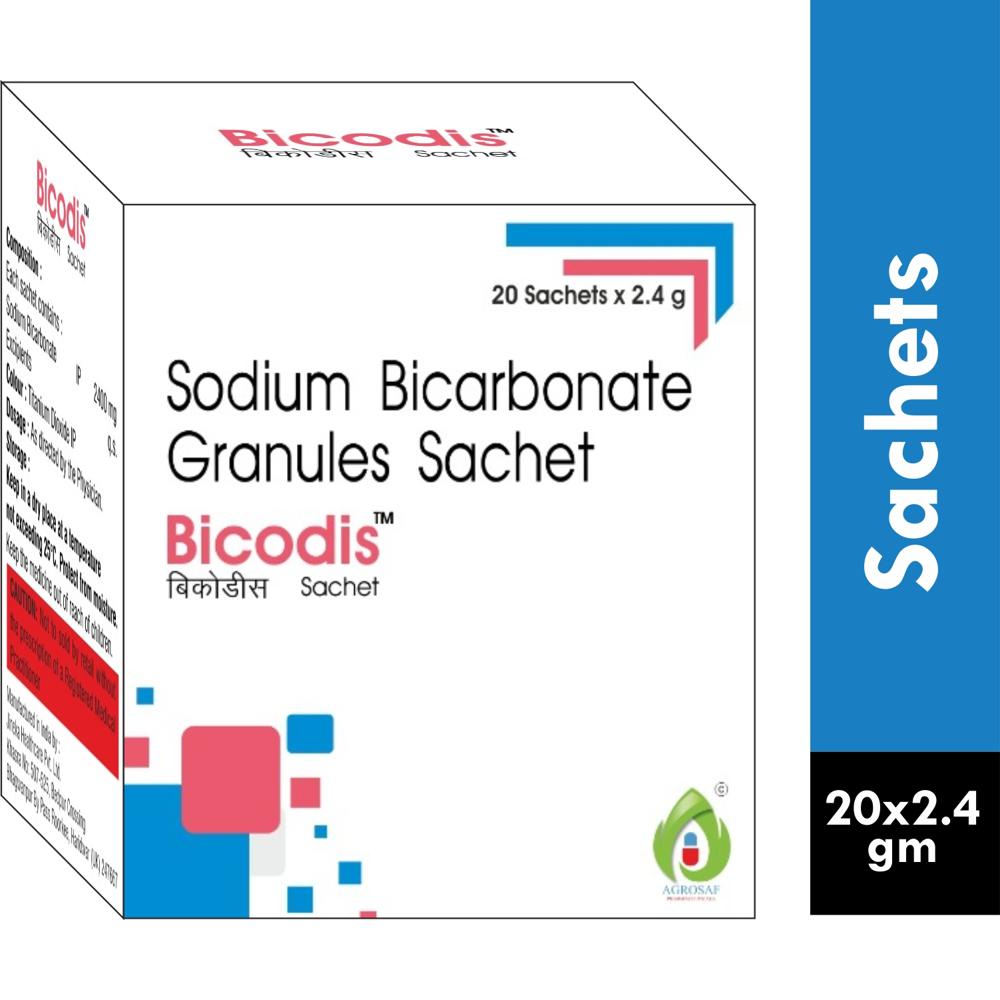 BICODIS SACHET - Each Sachet Contains : Sodium Bicarbonate Ip 2400 Mg , Excipients Q.s.