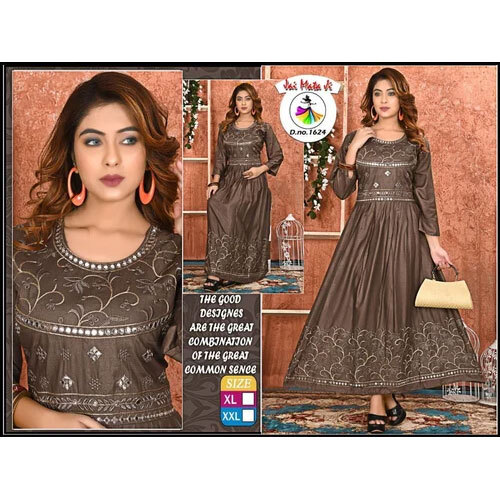 Ladies Reyon Kurti - Design: Plain