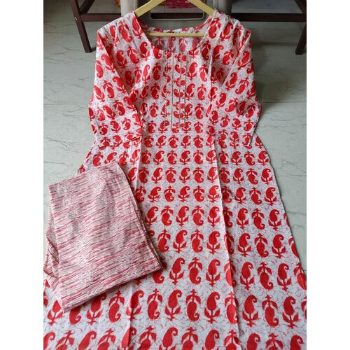 Printed Ladies Pant - Color: Red