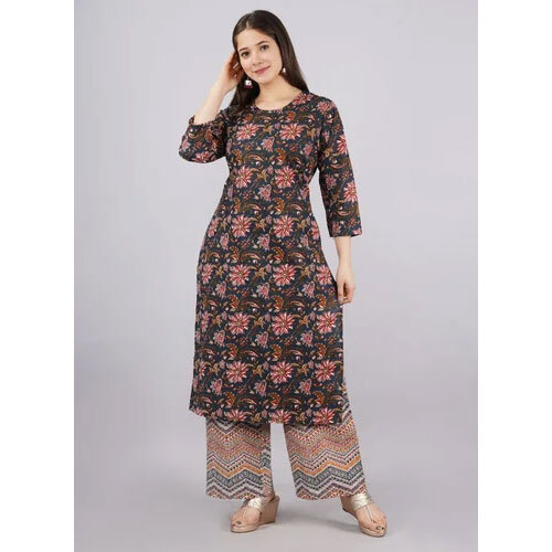 Block Prints Kurti Pant - Color: Multi Color
