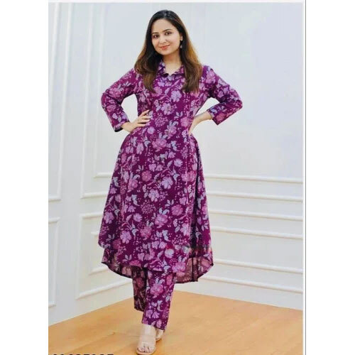 Rayon Kurti Pant - Design: Plain