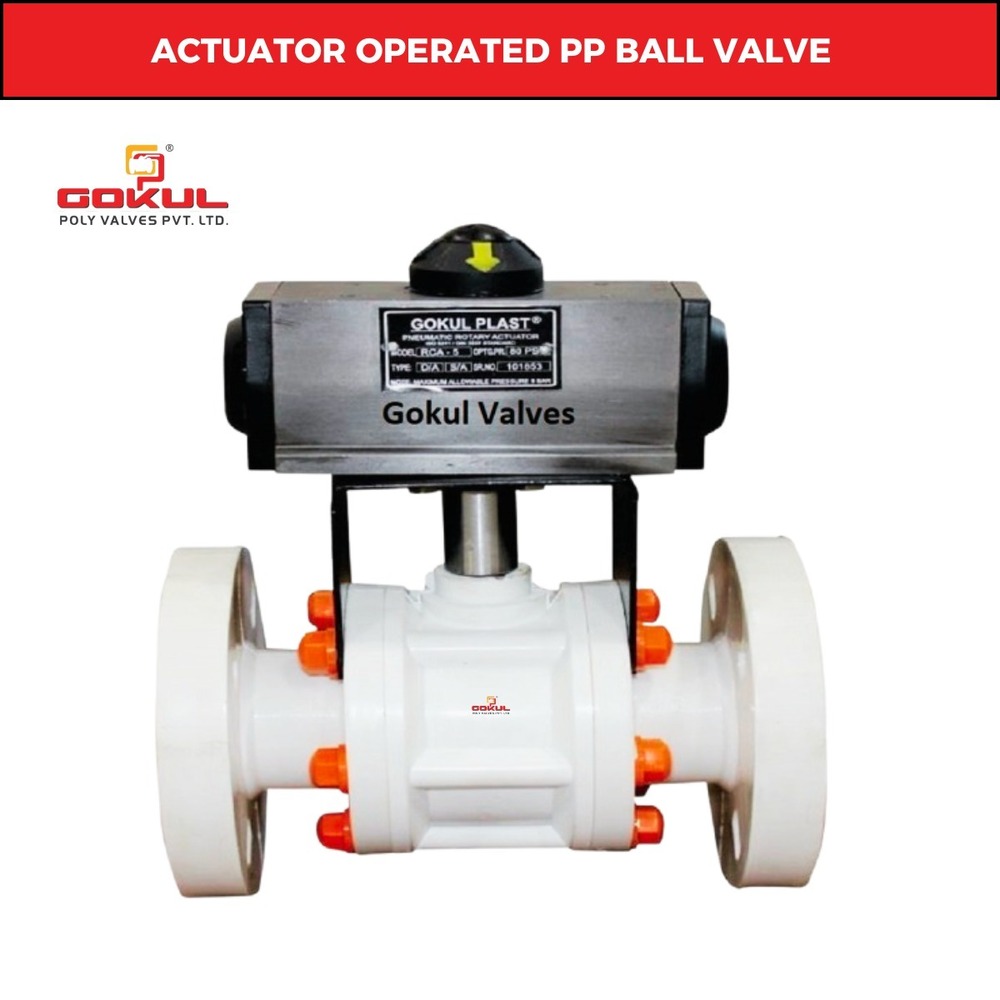 PP Ball Valve With Pneumatic Actuator