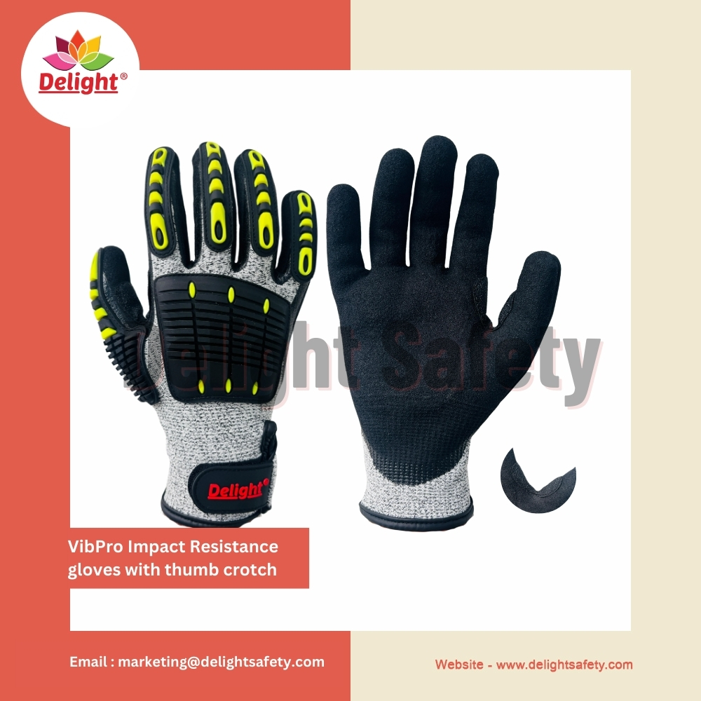Delight VibPro Impact Resistance gloves with thumb crotch