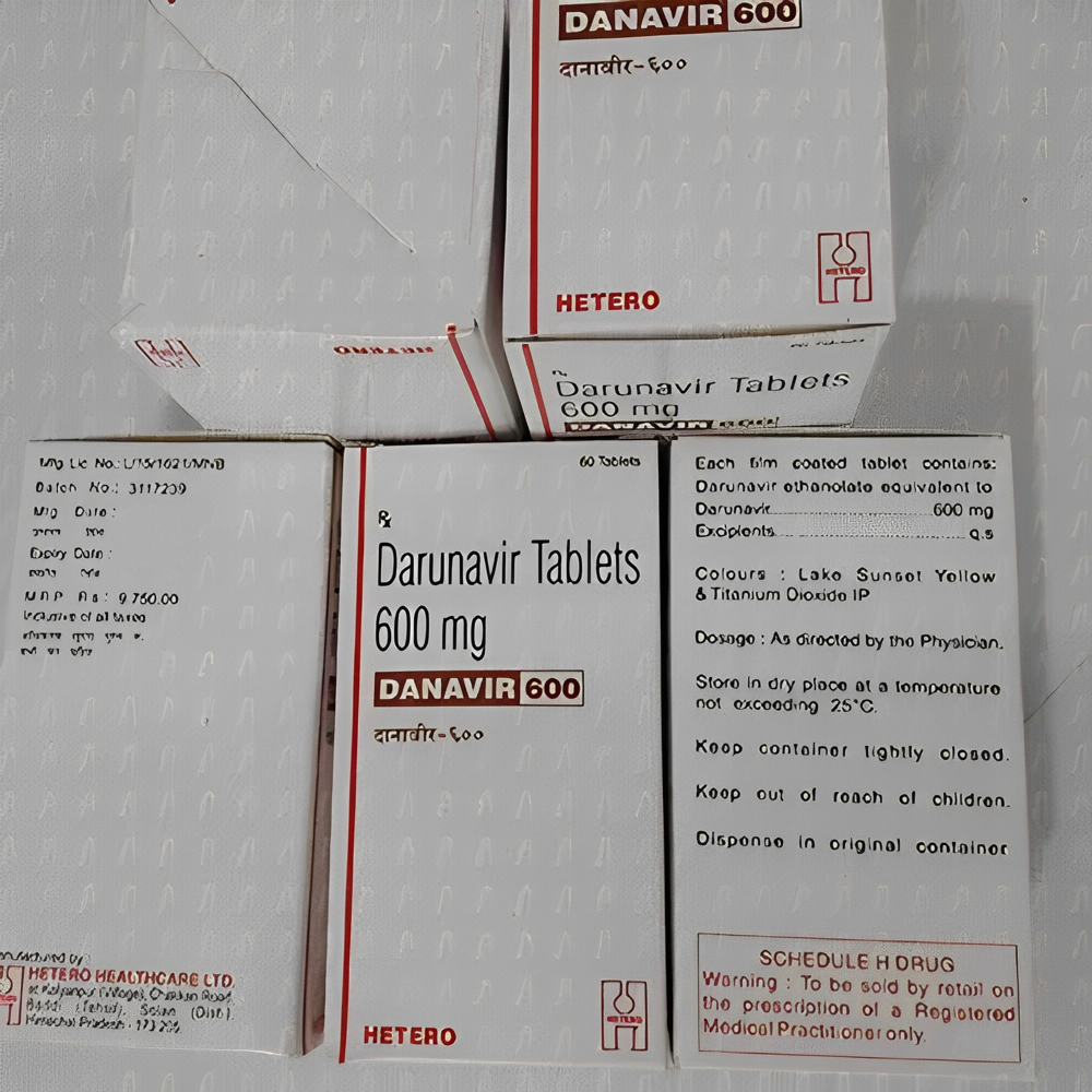 Danavir DARUNAVIR-600MG + RITONAVIR-100MG Tablet 
