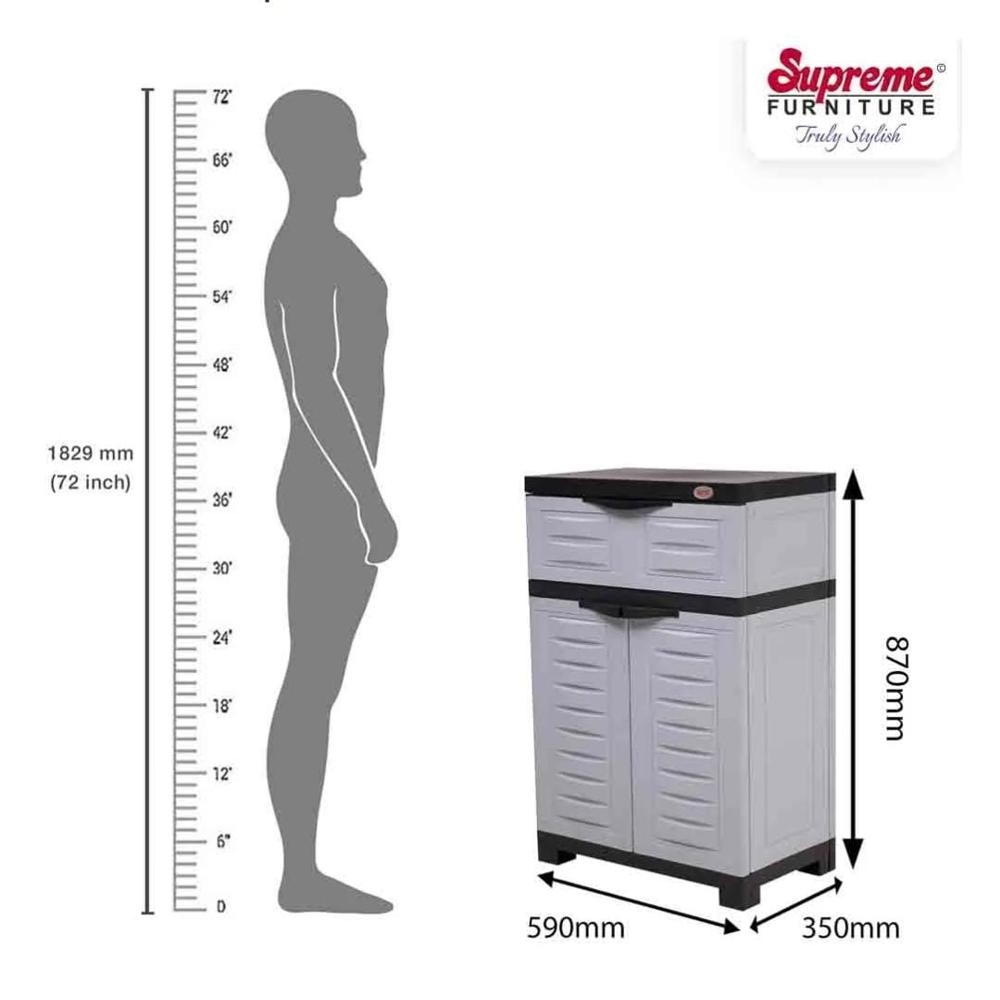 Supreme Fusion 1 Tdr 1 Cupboard - Assembly: No Assembly Required