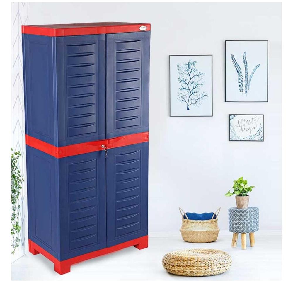 Supreme  Fusion 2 Cupboard - Color: Blue & Red