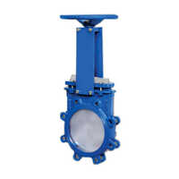 Knife Edge Gate Valve - Stainless Steel, 500mm Length, 5ft Height, Blue Color | Uni-directional & Bi-directional, Non-clogging Design For Industrial Use