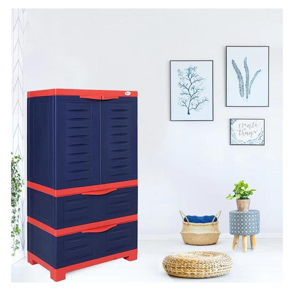 Supreme Fusion 1 Bdr 2 Cupboard - Color: Blue & Red