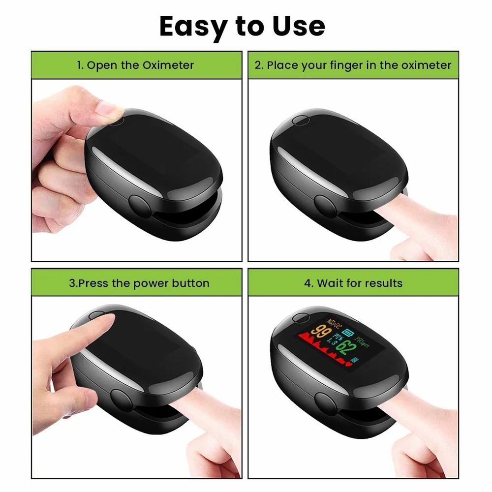  Digital Fingertip Pulse Oximeter