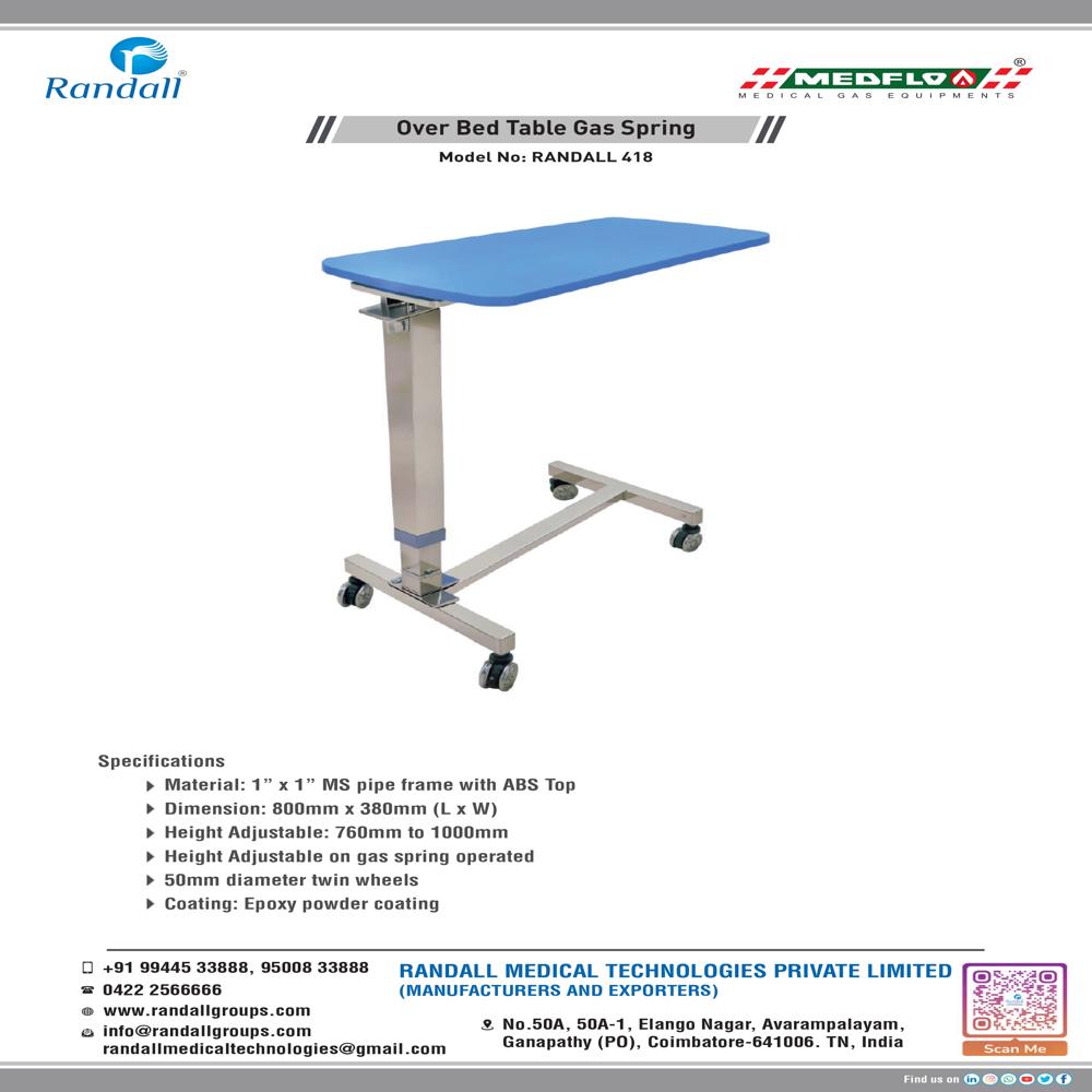 OVER BED TABLE (Hydraulic Operated)