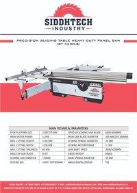 Sliding Table Panel Saw Machine