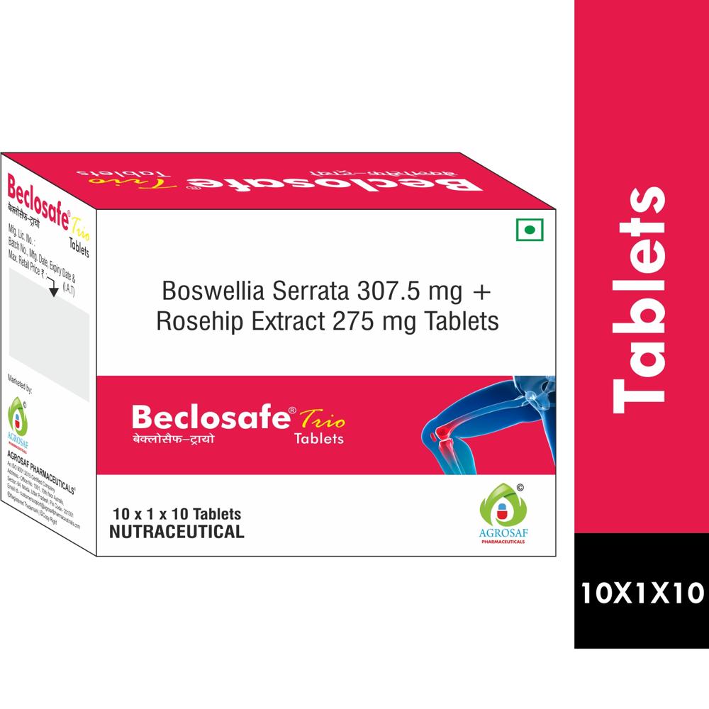 BECLOSAFE TRIO TABLET - Boswellia serrata extract 307.5 mg + Rose hip extract 275mg