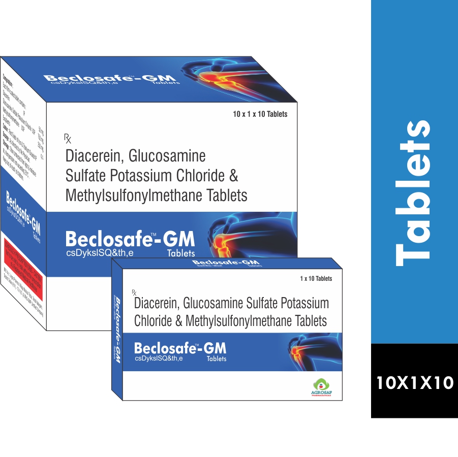 BECLOSAFE-GM TABLET - Glucosamine Sulphate 750 Mg+ Methyl Sulfonyl Methane 250 Mg+diacerein 50mg