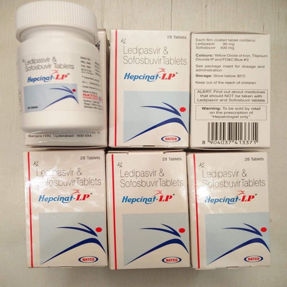 Hepcinat Lp Ledipasvir (90mg) + Sofosbuvir (400mg) Tablet - Origin: India