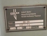 PAPER CUTTING MACHINE ( POLAR 55 EM )
