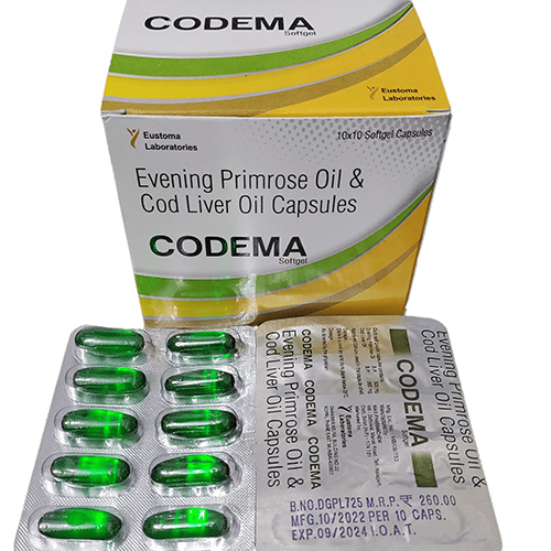 CODEMA SOFTGEL CAPSULE (COD LIVER OIL 500mg +EVENING PRIMROSE OIL 300mg)