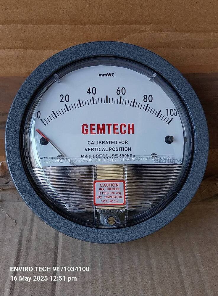GEMTECH Differential Pressure Gauge In Farrukhabad Uttar Pradesh