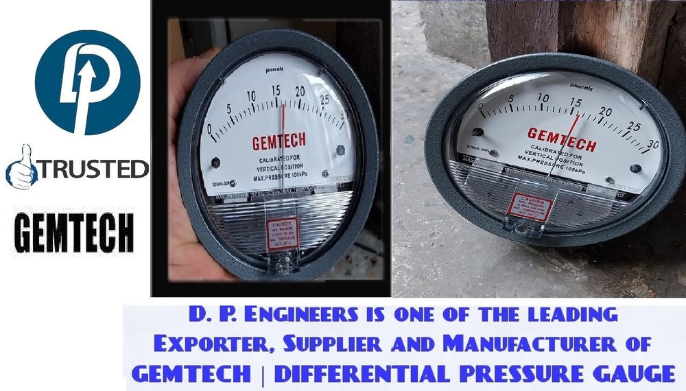 Gemtech Differential Pressure Gauges Wholesalers Supplier By Karnataka - Accuracy: A 2% Of Full Span At 70 (21 (A 3% On -0