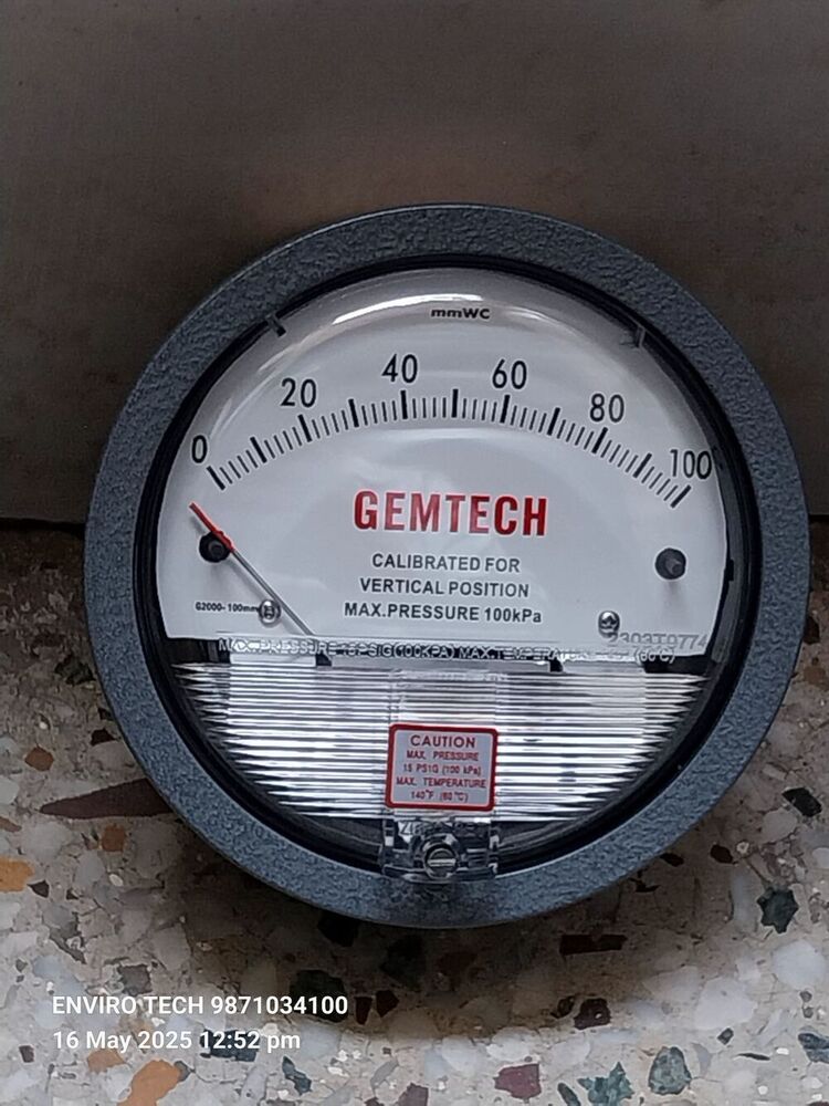 GEMTECH Differential Pressure Gauge In DSIIDC Industrial Area Bawana -110039 Delhi