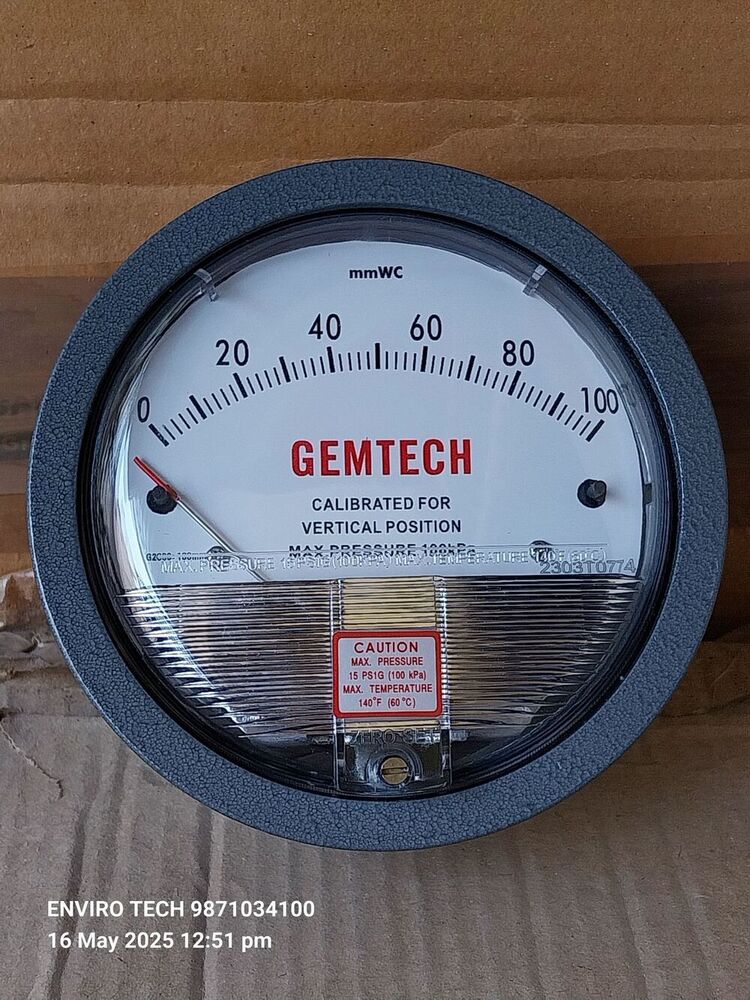 GEMTECH Differential Pressure Gauge In DSIIDC Industrial Area Bawana -110039 Delhi
