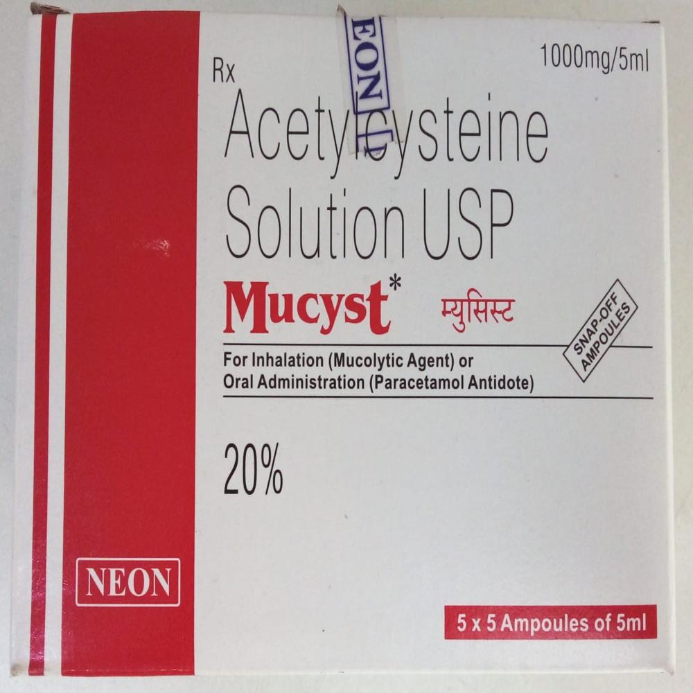 Mucyst 1000mg/5ml - Drug Type: Injection