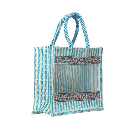 Pvc Hand Painted Jute Bag - Color: Different Available