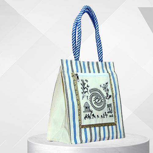 Half Gusset Aadhivasi Jute Bag - Color: Different Available