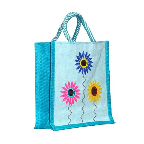 Juco Embroidery Jute Bag - Color: Different Available