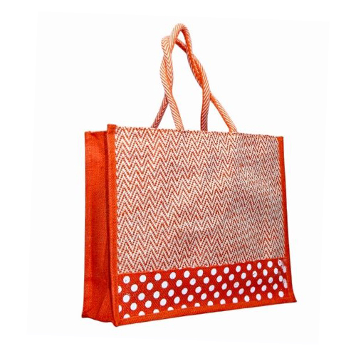 Juco V Stripe Jute Bag - Color: Different Available
