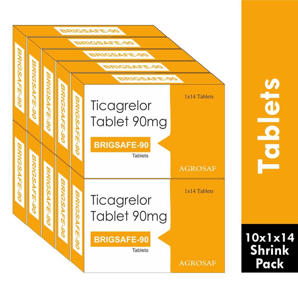 Brigsafe 90mg Tablet - Ticagrelor (90mg) - Storage Instructions: Dry And Cool Place
