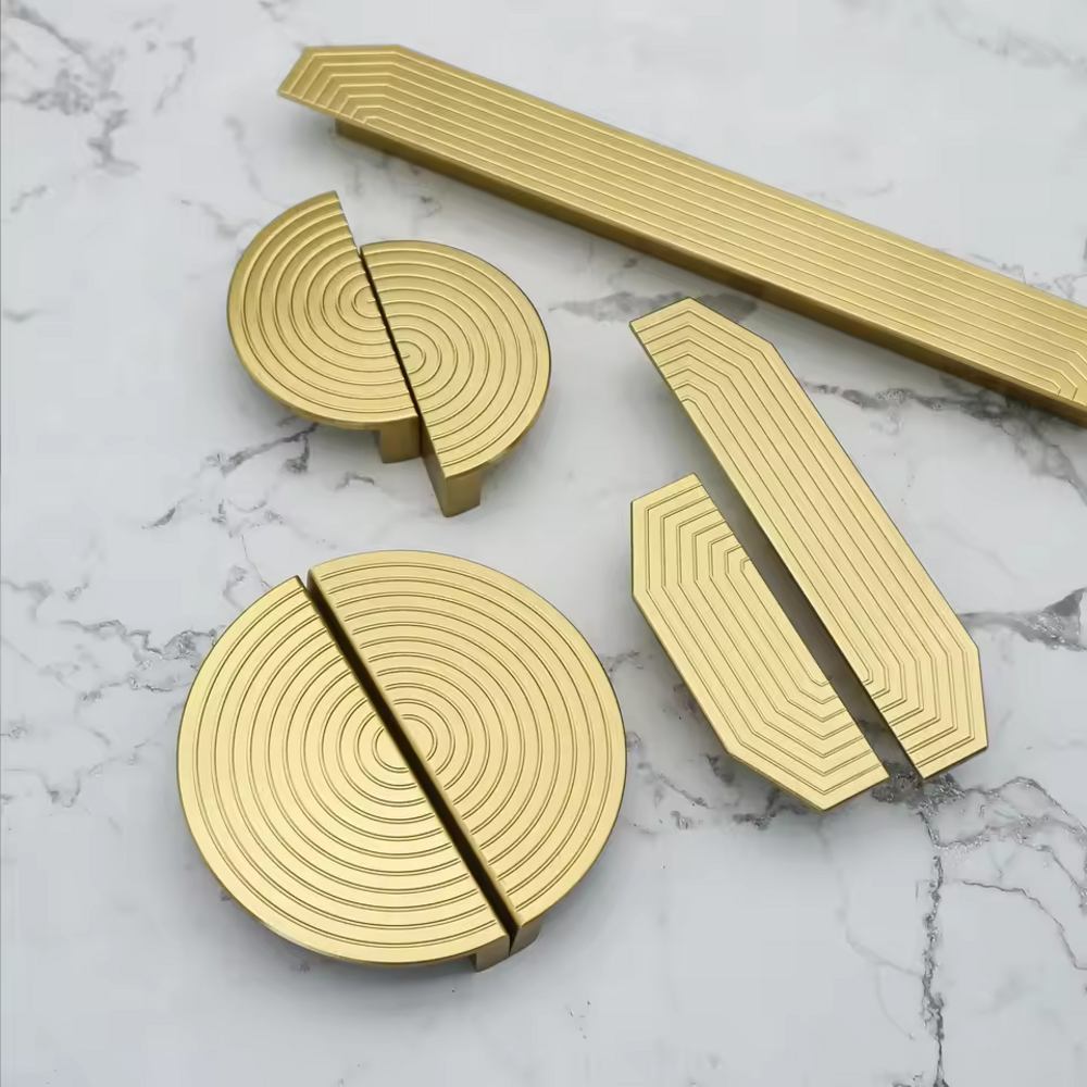 Starry Cabinet Handle | Kitchen Cabinet Pull | Drawer Pull | Wardrobe Handle | Semi-Circle Shape Handle | Modern Handle - Color: Matte Gold