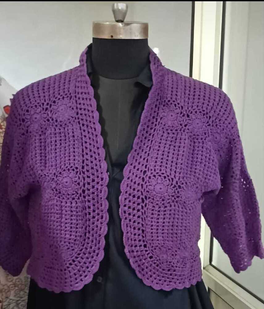 Dark Purple Crochet Tops